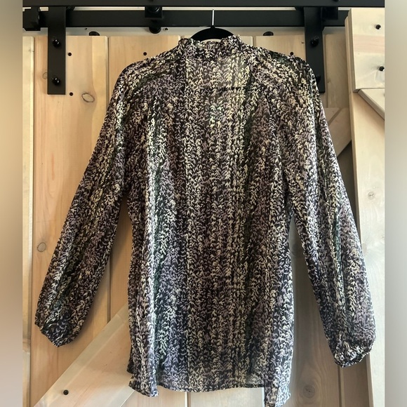 NWT Hayden Tie Neck Peasant Blouse - Picture 6 of 7